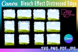 Bleach Effect Distressed Edge Canva Fram