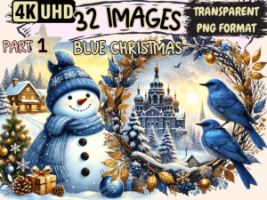Blue Christmas Clipart P1