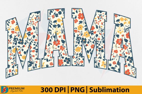 Boho Floral Mama Png, Mama Flower Mom