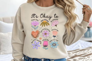 Boho Flowers Positive Affirmations PNG