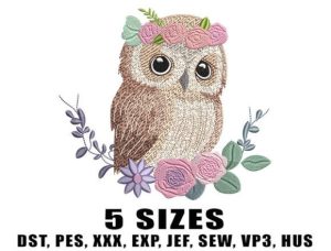 Boho Owl Nursery Embroidery Design