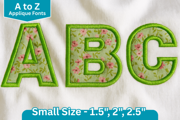 Bold Applique Block Embroidery Font
