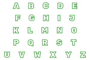 Alternative view of Bold Applique Block Embroidery Font