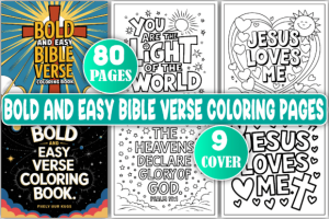 Bold and Easy Bible Verse Coloring Pages
