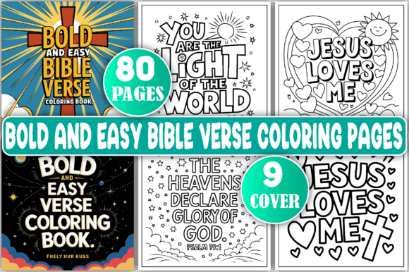 Bold and Easy Bible Verse Coloring Pages
