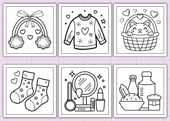 Bold and Easy Cozy Girl Coloring Pages - Image 4