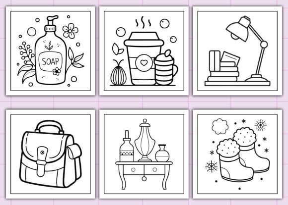 Bold and Easy Cozy Girl Coloring Pages - Image 5