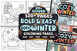 Bold and Easy Cozy Winter Coloring Pages