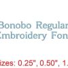 Bonobo Regular Embroidery Font