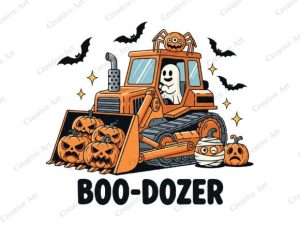 Boo Dozer Ghost Png, Boys Fall Halloween