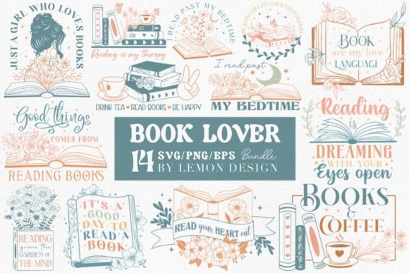 Book Lover SVG Design Bundle
