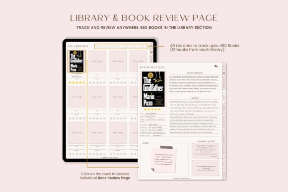 Book Reading Journal Goodnotes Planner - Image 5