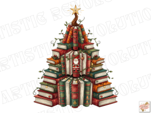 Bookish Christmas Book Tree Png Book Png