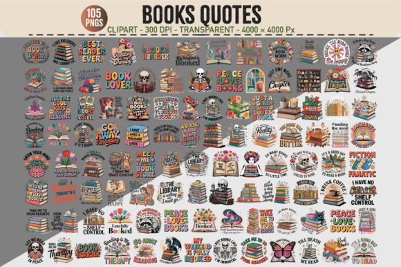 Books Quotes Clipart – 105 PNGs - Image 2