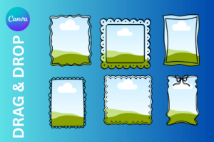 Border Whimsical Canva Frame Template