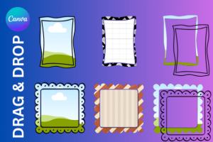 Alternative view of Border Whimsical Canva Frame Template