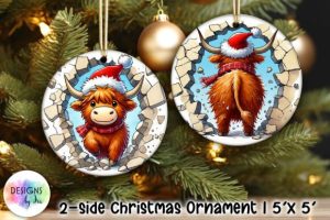 Alternative view of Both Side 3D Christmas Ornament Bundle