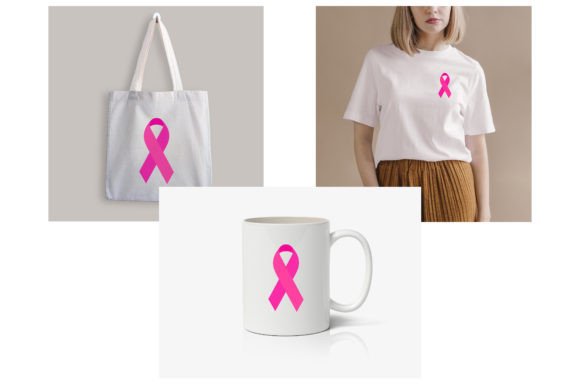 Alternative view of Breast Cancer Ribbon Clipart,Pink Ribbon