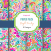 Bright Preppy Paisley Digital Paper