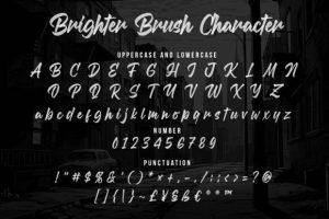 Alternative view of Brighter Brush Font