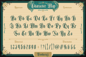 Alternative view of Brotheric Font