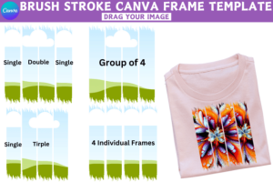 Brush Stroke Canva Frame Template