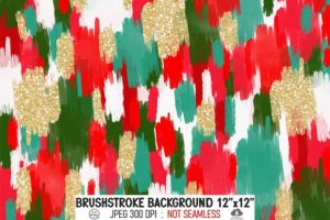 Brushstroke Background Christmas Pattern