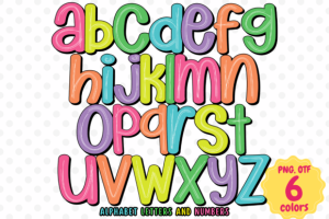 Alternative view of Bubble Rainbow Scribble Font