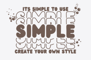 Alternative view of Bubble Stacked Font