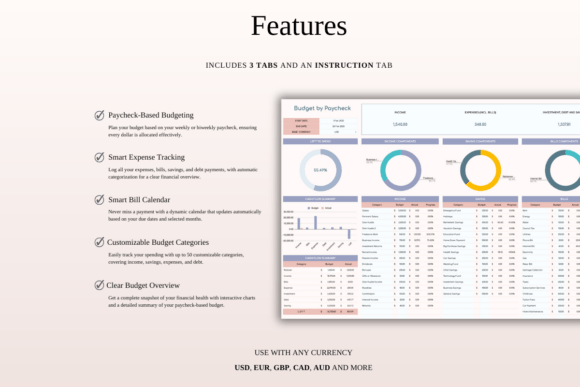 Budget by Paycheck Spreadsheet in Excel - Image 2