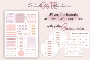 Bullet Journal Planner Sticker Sheet
