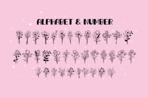 Alternative view of Bunch of Flowers Font
