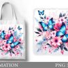 Butterflies Tote Bag Design