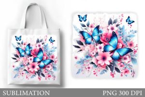Butterflies Tote Bag Design