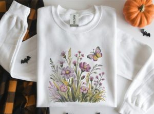 Alternative view of Butterfly and Flowers