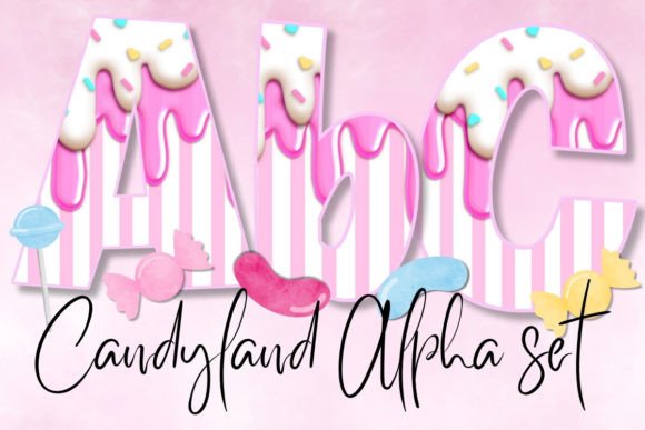 CANDY ALPHABET & NUMBERS PNG SET