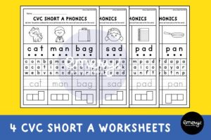 Alternative view of CVC Phonics Worksheets