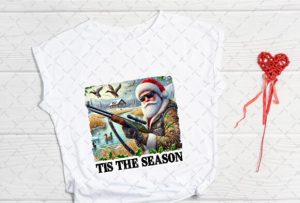 Alternative view of Camo Santa Duck Hunting Christmas PNG