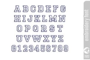 Alternative view of Campus Wide Applique Embroidery Font