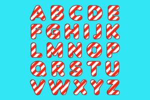 Alternative view of Candy Cane Font