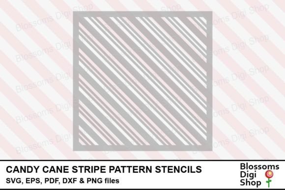 Candy Cane Stripe Pattern Stencils - Image 3
