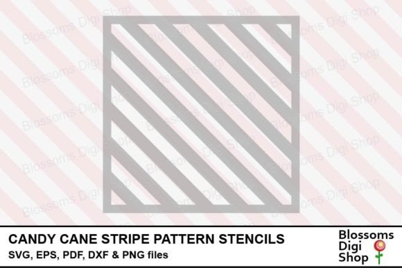 Candy Cane Stripe Pattern Stencils - Image 4