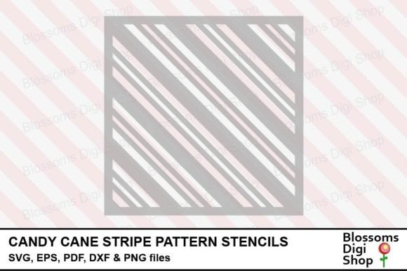 Candy Cane Stripe Pattern Stencils - Image 5