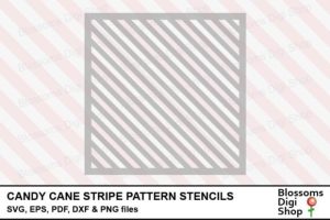 Alternative view of Candy Cane Stripe Pattern Stencils