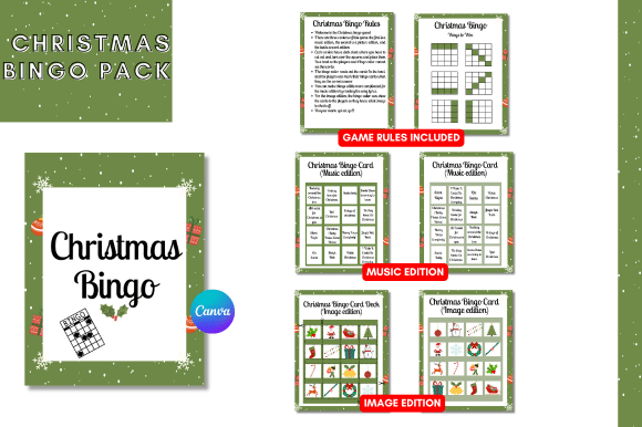 Canva Christmas Bingo Game Pack - Image 4