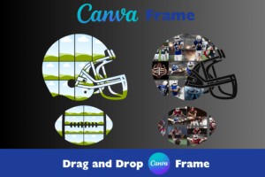 Alternative view of Canva Frame Helmet Football Template