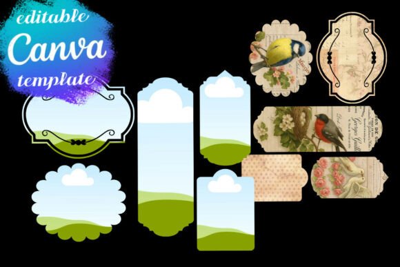 Canva Frames Junk Journal Labels - Image 2