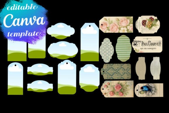 Canva Frames Junk Journal Labels - Image 3