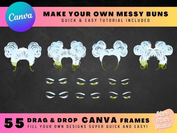 Canva Frames - Messy Bun Bundle - Image 5