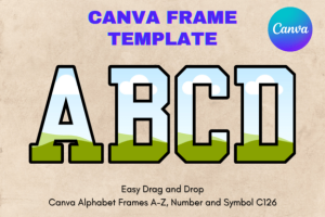 Canva Letters Frame Alphabet Template126